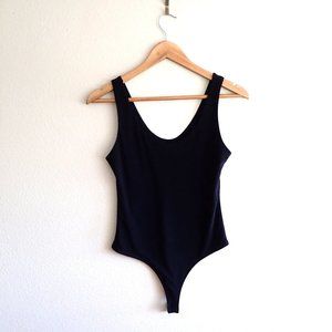 EUC Leith Sleeveless Scoop Neck Bodysuit in Black S